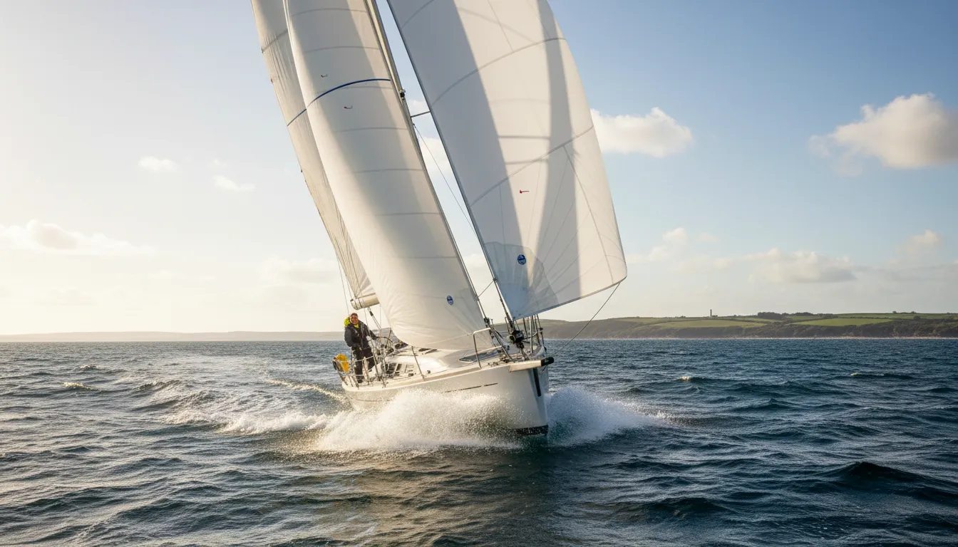 Illustrazione di wind at one's back: favorable conditions or helpful support