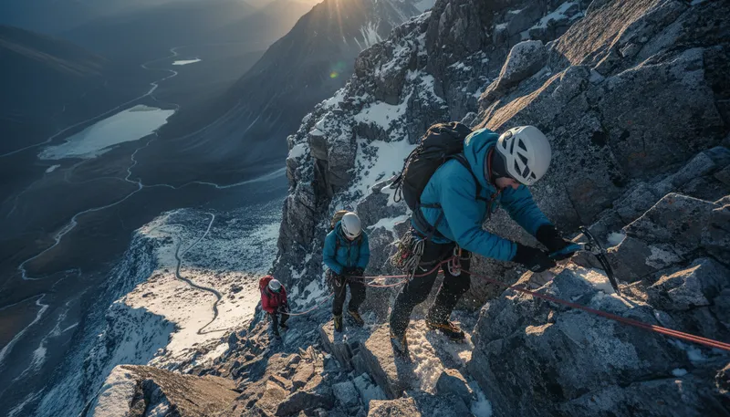Illustration of descend: To move downward from a higher place.