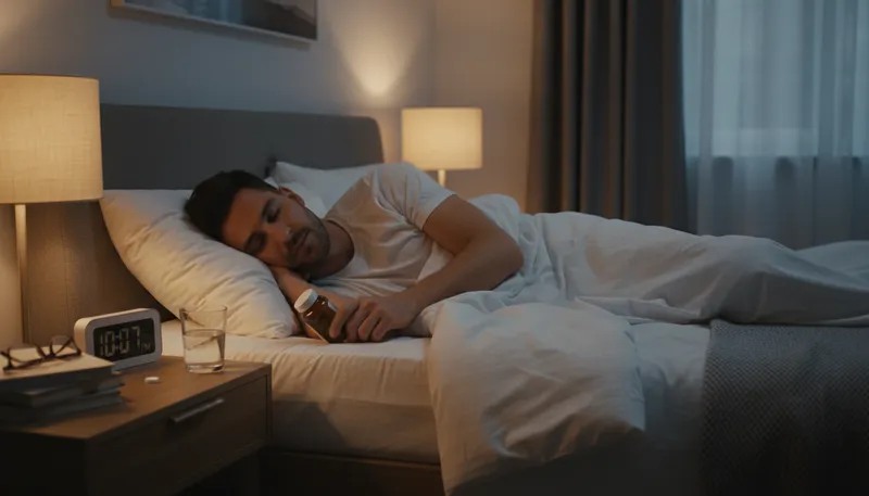 Illustration of melatonin: A hormone that regulates sleep-wake cycles.