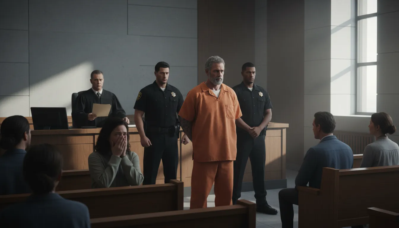 Illustration von get life: to receive a sentence to stay in prison forever.