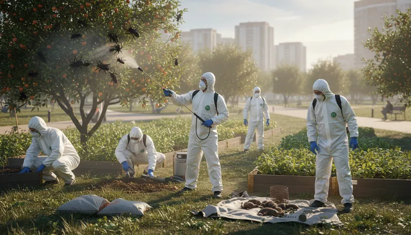 Illustration of eradication: The complete removal of something harmful.