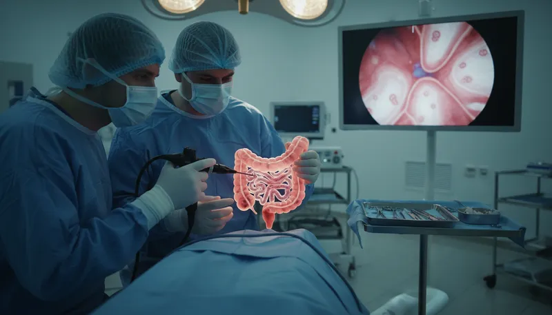 Illustration of intestine: Part of the digestive system in animals.