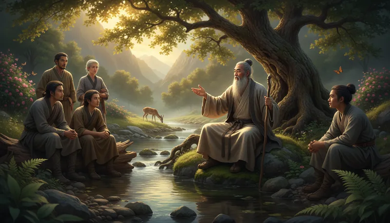 Illustration of tzu: a Chinese philosopher known for wisdom