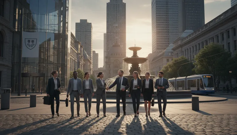 Illustration of delegation: A group chosen to represent others.