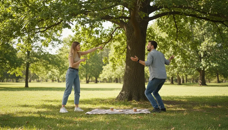 Illustration of go climb a tree: to tell someone to leave or go away