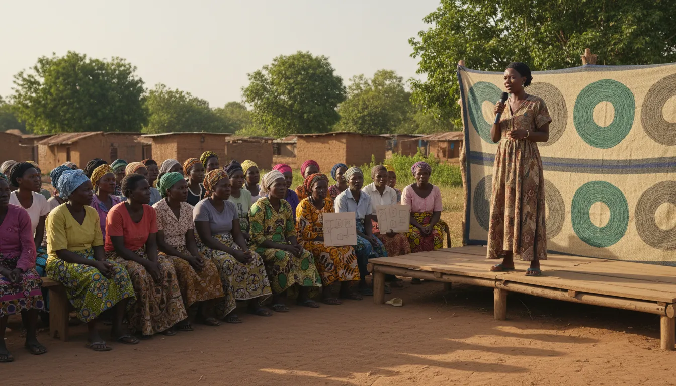 Illustration de FGM : Female genital mutilation, a harmful practice.