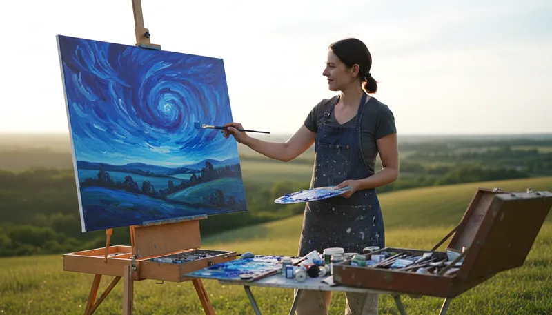 Illustration of bleu: French word for the color blue.