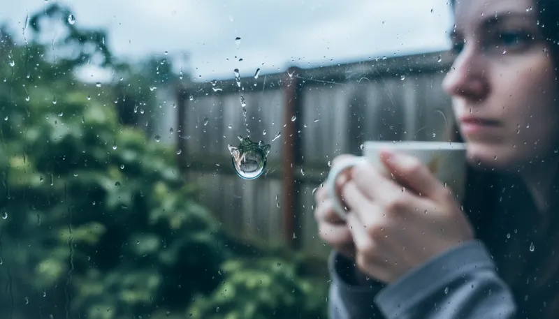 Illustration of drop: a small amount of liquid