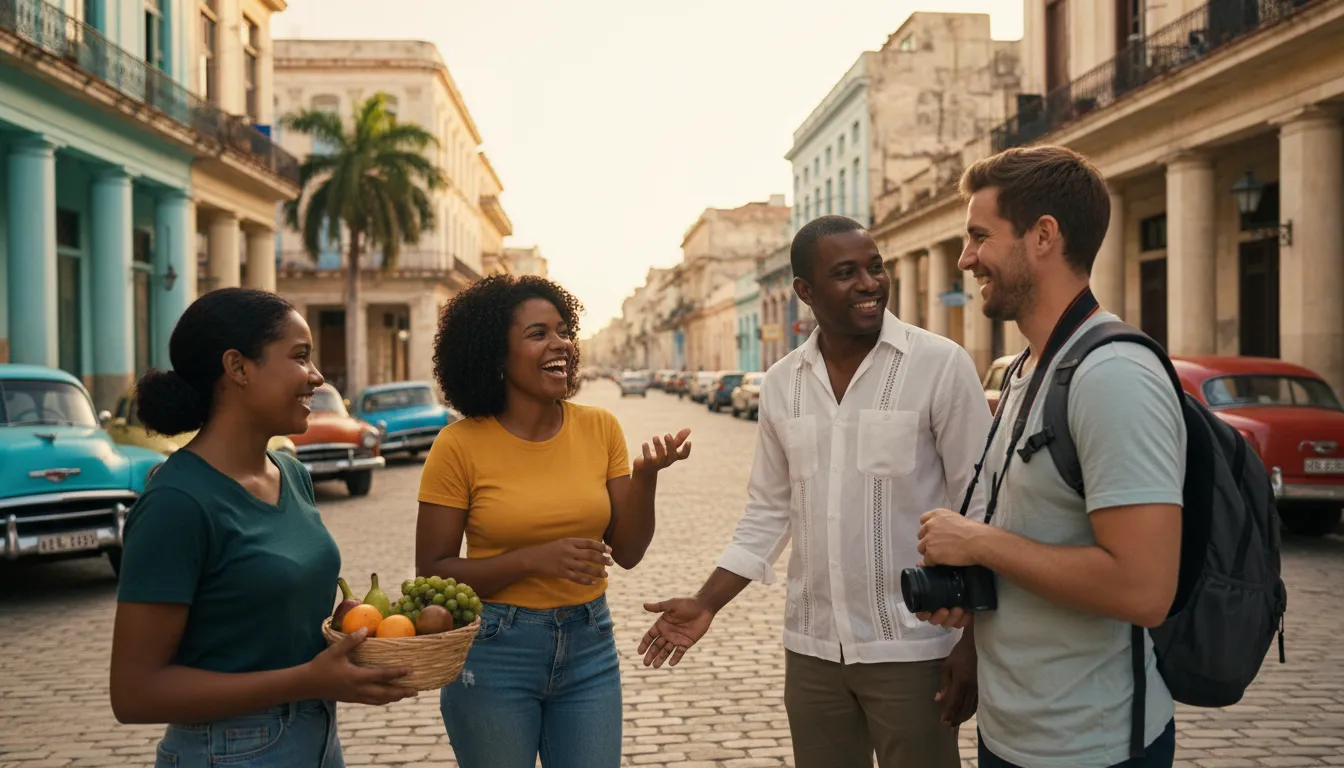 Ilustración de Cubans: citizens or natives of a large Caribbean island nation