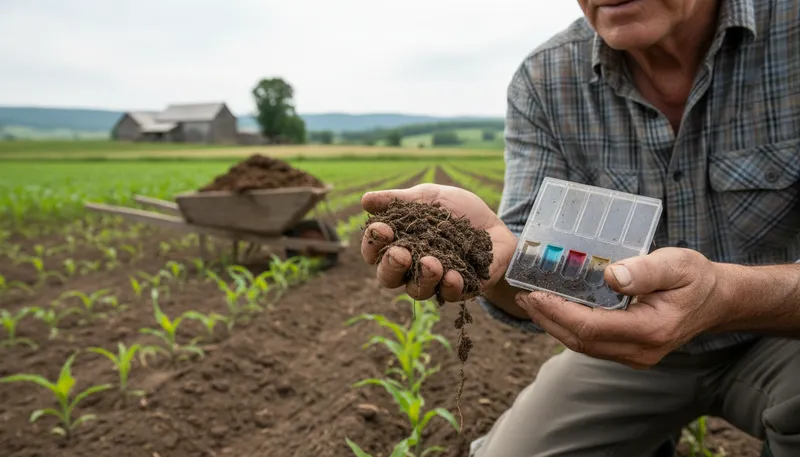 Illustration of fertility: soil richness for growing plants