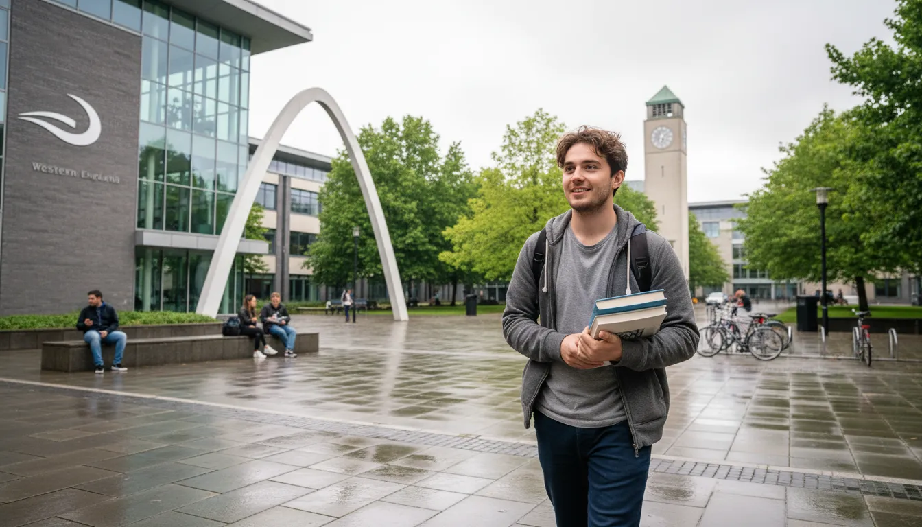 UWE 的插图：a specific university in western England