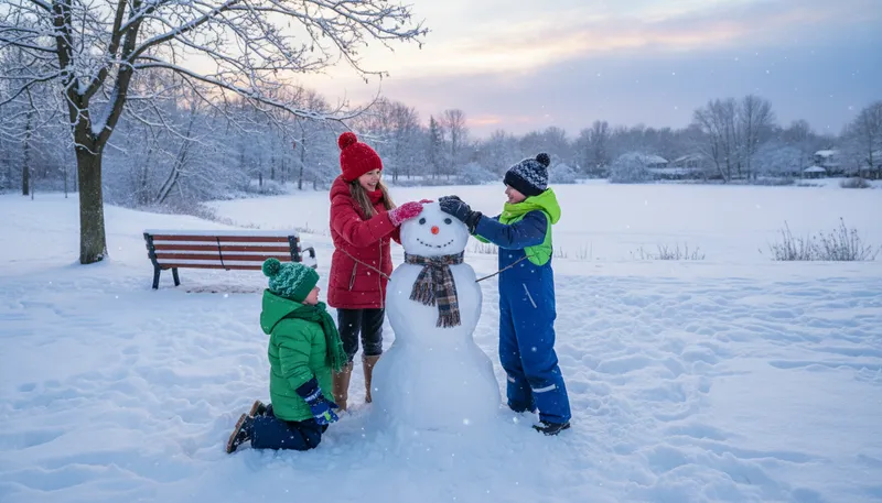 Illustration of winter: The coldest season of the year.