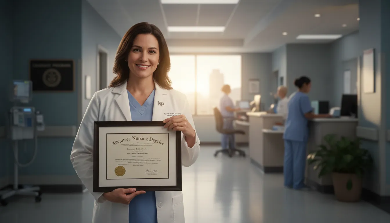 MSN-এর ইলাস্ট্রেশন: advanced degree in nursing.