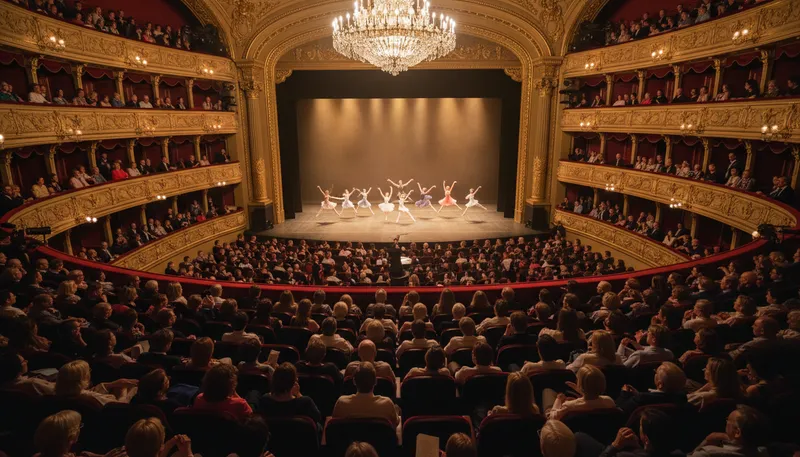 Illustration of ballet: A type of dance with precise movements.