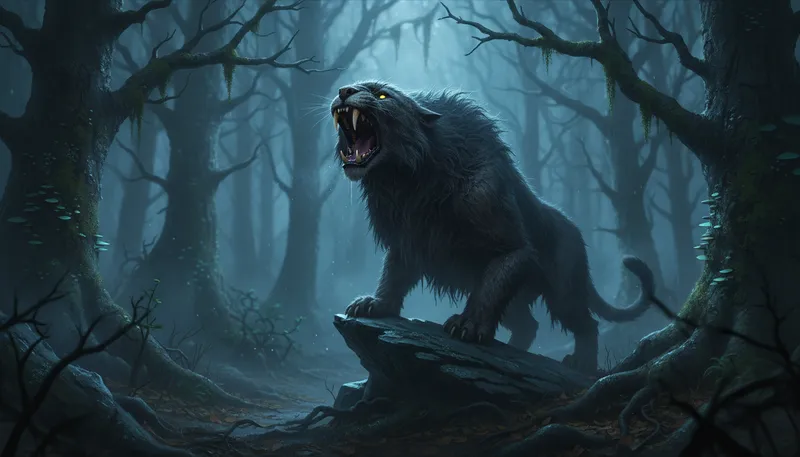 Illustration of savage: fierce, violent, or uncontrolled
