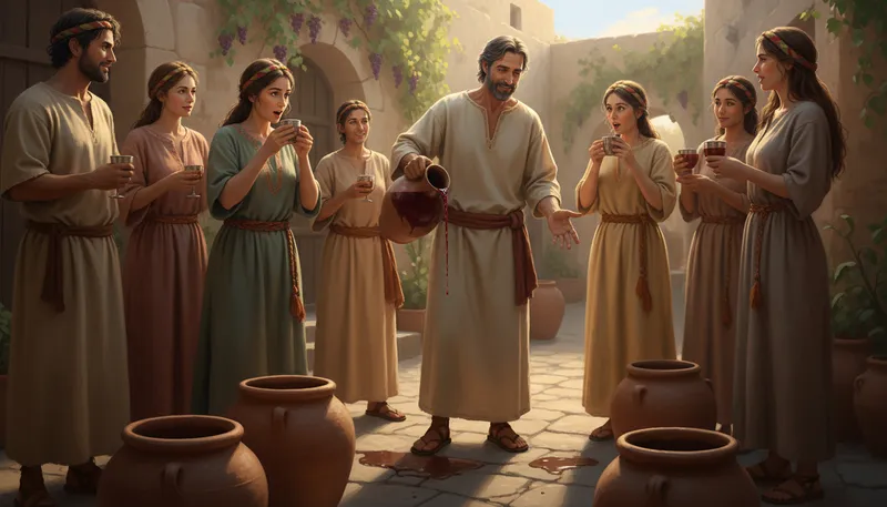 Illustration of cana: A biblical reference to a location known for a miracle.