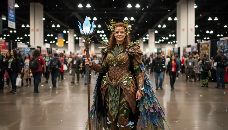 Illustration of cosplay: The practice of dressing as a character.