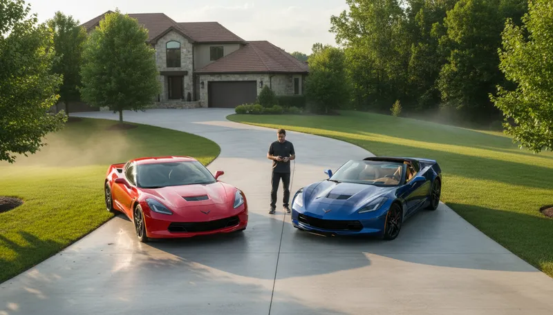 Illustration of corvettes: Sports cars known for speed and style.