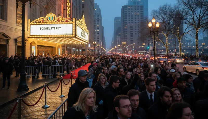 Illustration of premiere: The first public showing of something.