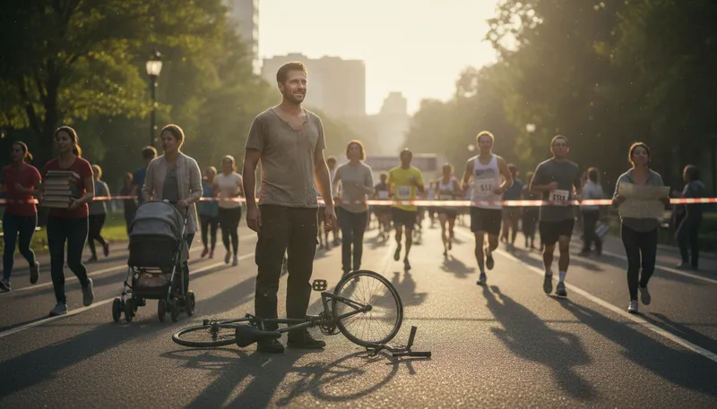 Illustration of nice guys finish last: Kind people often fail to achieve success.