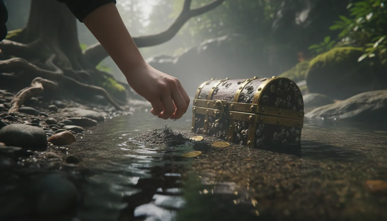 under the surface 일러스트: hidden beneath what is visible.