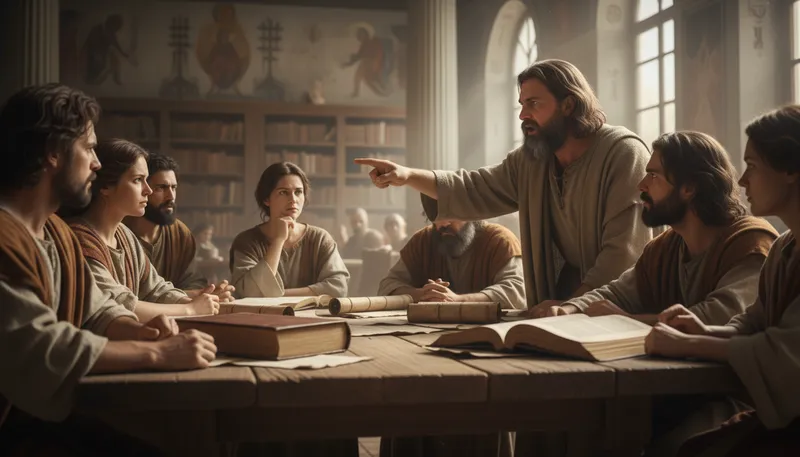 Illustration of arian: a follower of Arianism, a Christian belief
