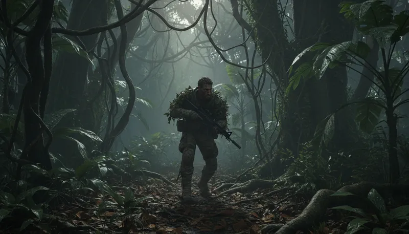 Illustration of commando: A soldier trained for special operations.