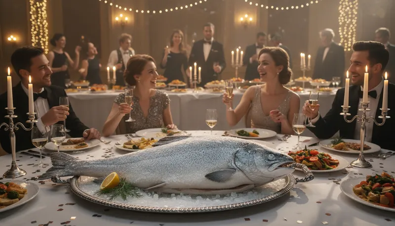 Illustration of cold fish: emotionally distant or unfriendly person