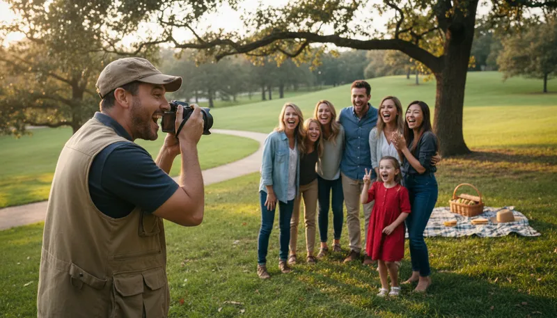 Illustration of say cheese: phrase to encourage someone to smile for a photo.