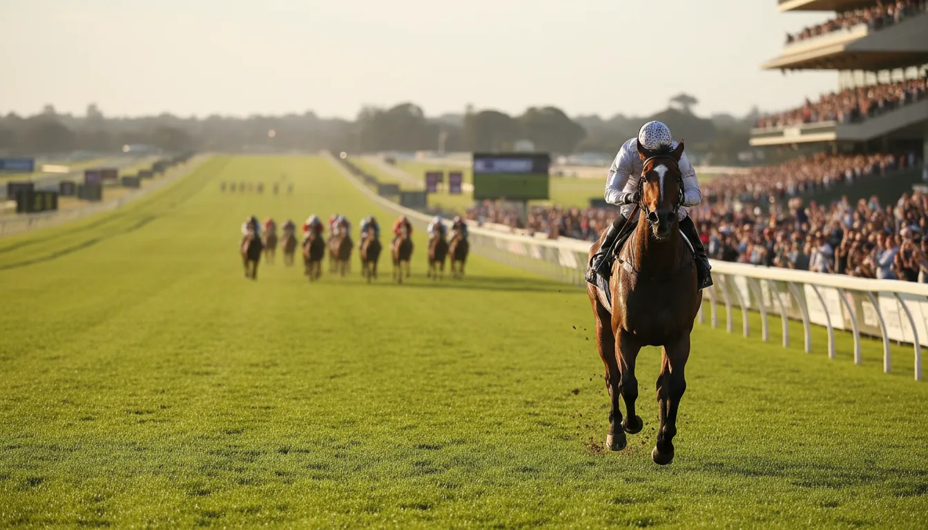Ilustrasi the length of the Flemington straight: a very large margin or distance