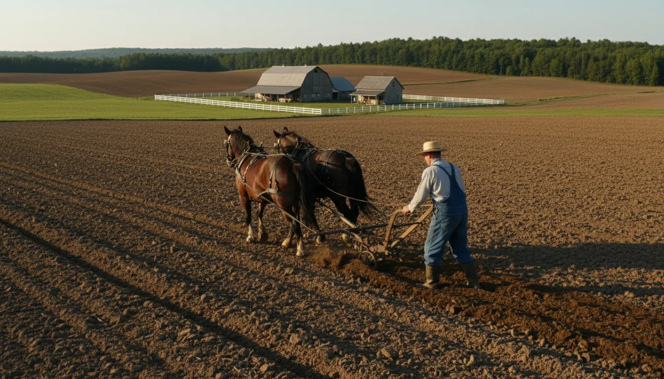 Illustration de Mennonite : A member of a Christian group with simple living.