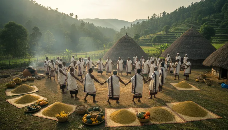 Illustration of toda: A tribe in southern India known for unique customs.