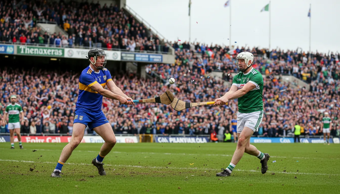 clash of the ash-এর ইলাস্ট্রেশন: a match of the Irish sport of hurling