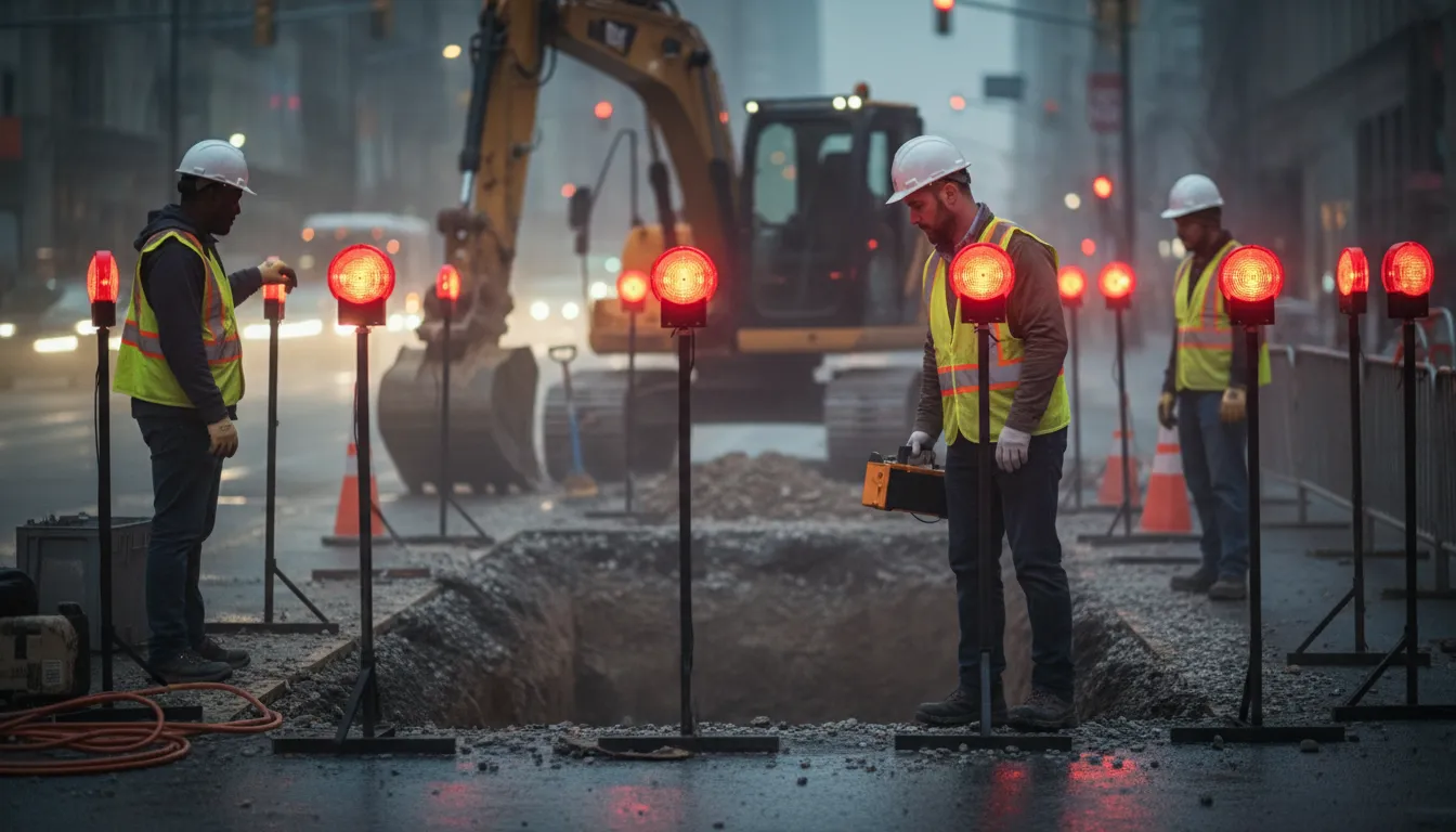 Illustration de put on the red light : To indicate caution or stop.