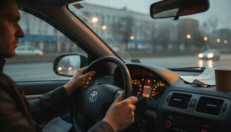 Illustration of dashboard: Control panel in a vehicle.