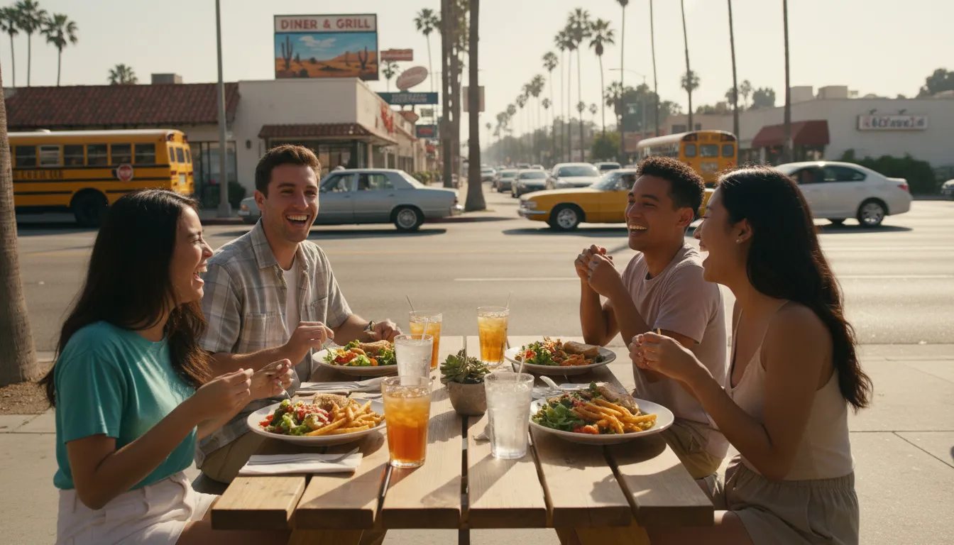 Ilustrasi Nuys: A city in California, often referred to informally.