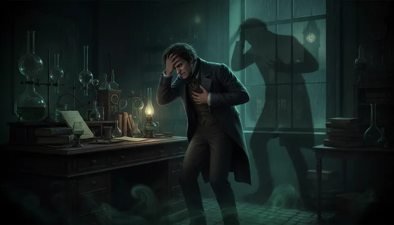 Illustration of jekyll: a character from 'Dr. Jekyll and Mr. Hyde'.