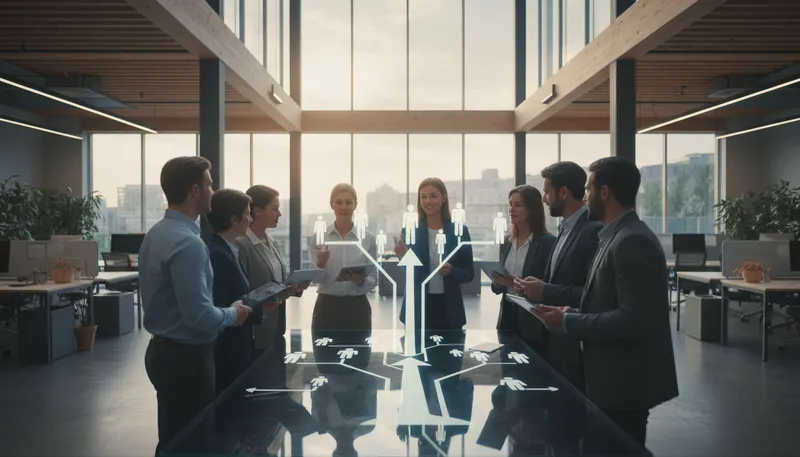 Illustration of talent management: Developing and retaining skilled employees.