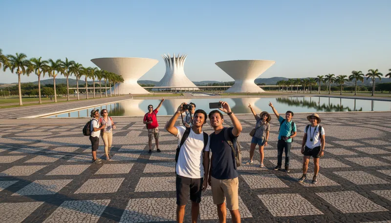 Illustration of brasilia: The capital city of Brazil, known for modern architecture.