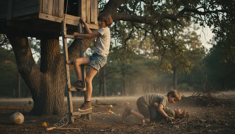 Illustration of tomboy: A girl who enjoys activities typically for boys.