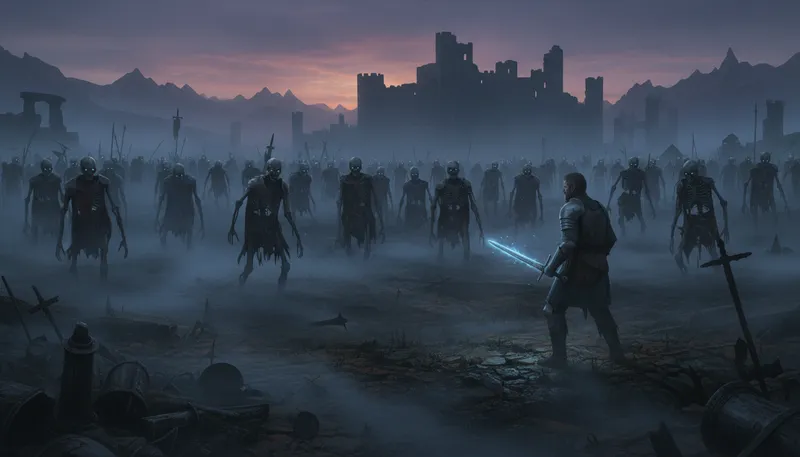 Illustration of undead: Creatures that are neither alive nor dead.
