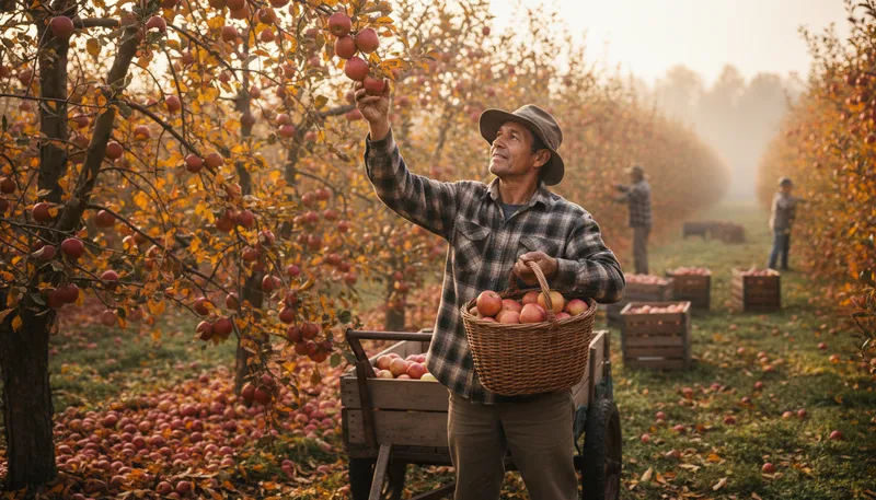 Illustration of migrant: seasonal worker