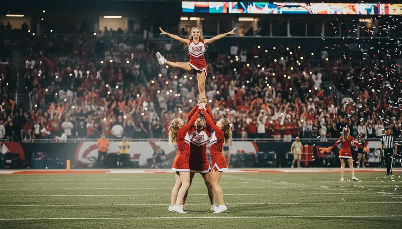 Illustration of cheerleading: A sport involving cheers and routines.