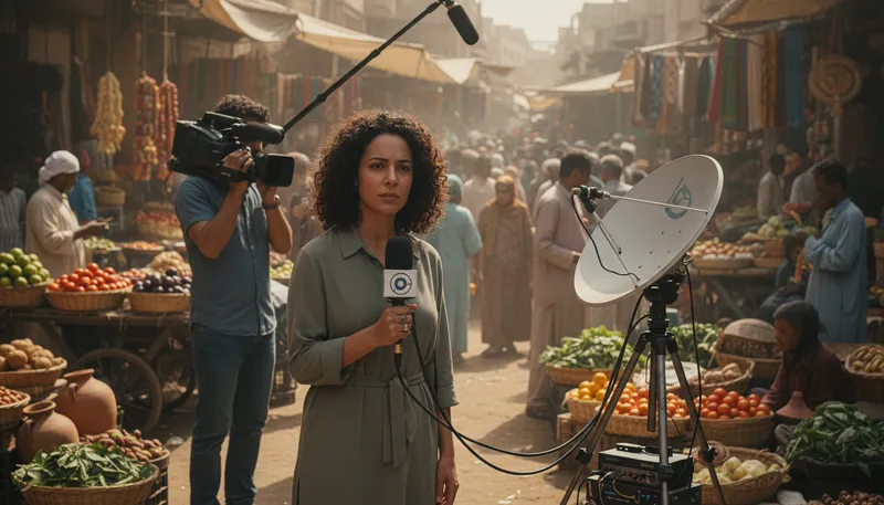 Illustration of jazeera: a news network known for coverage