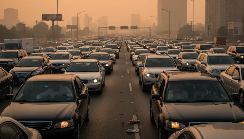 Illustration of hell on earth: extremely unpleasant situation