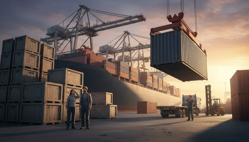 Illustration of freight: the cost of transporting goods