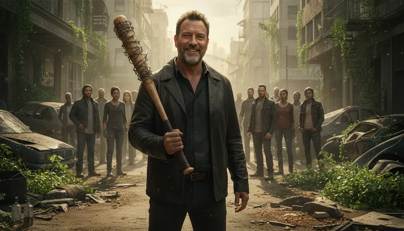 Illustration of negan: A character from a popular comic series.