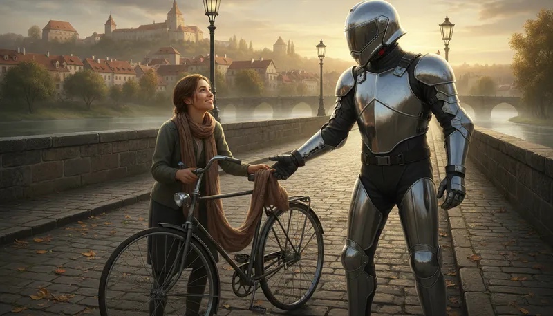 Illustration of knight in shining armor: A hero who saves or helps someone.
