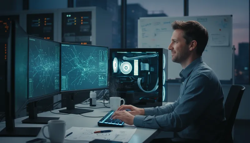 Illustration of computer: a person who computes