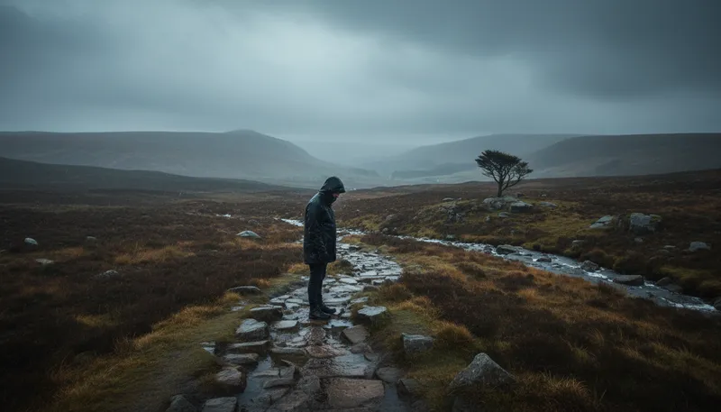 Illustration of it's grim up north: a phrase describing a bleak or harsh situation.